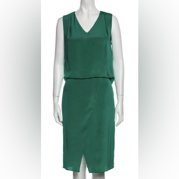 Kobi Halperin Dresses & Skirts - KOBI HALPERIN Green Silk Midi Dress Size 10